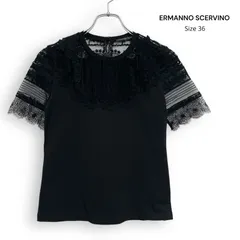 ERMANNO SCERVINO エルマンノ シェルヴィーノ レース 刺繍 半袖 カットソー ブラウス Size36のサムネイル