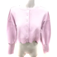 ダブルクローゼット w closet カーディガン ニット 長袖 F ピンク /RTのサムネイル