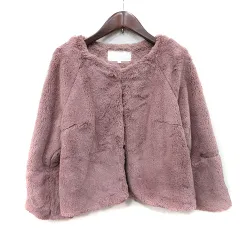 プロポーション ボディドレッシング PROPORTION BODY DRESSING ノーカラージャケット フェイクファー 総裏地 2 M ピンク /YIのサムネイル