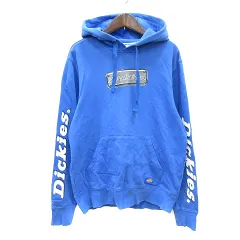 ディッキーズ Dickies パーカー プルオーバー ロゴプリント 長袖 M 青 ブルー /MNのサムネイル