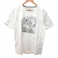 ランバンオンブルー LANVIN en Bleu Tシャツ カットソー クルーネック プリント 半袖 50 L 白 ホワイト /YKのサムネイル