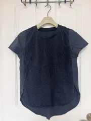 ブラック メッシ 半袖 Tシャツのサムネイル