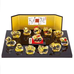 新品・未使用】薬師窯 クリスタル十二支飾り No.76 ガラス 干支置物