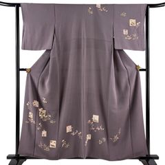 未着用 付け下げ 身丈164 裄67 刺繍 楓 梅 鼓 正絹 着物 032b p - メルカリ