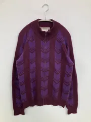 KATHARINE HAMNETT LONDON キャサリンハムネットロンドン ニット/セーター M パープル コットン ウール・ニット ナイロン ニット その他総柄 ミドル丈 長袖 タートルネック/ハイネック メンズのサムネイル