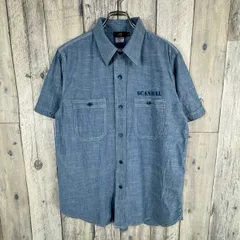 Kitty SCANDAL キティ スキャンダル C.A.B. CLOTHING キャブ クロージング マチ付き 脇下空気穴付き 半袖 チンスト シャンブレー シャツ メンズ L サイズのサムネイル