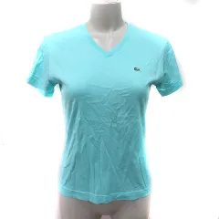 ラコステ LACOSTE Tシャツ カットソー 半袖 Vネック 40 L 水色 /YIのサムネイル