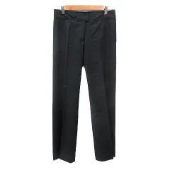 シップス SHIPS ストレートパンツ スラックス ウール S 黒 ブラック /MNのサムネイル