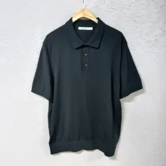 B6-7/SHAPE ブラック KARA（カラ） ニットTシャツ メンズのサムネイル