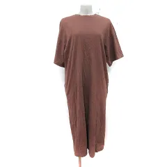 レイビームス Ray Beams Tシャツワンピース ロング 半袖 茶 ブラウン /YIのサムネイル