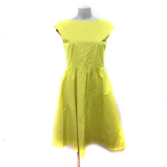 ティアラ Tiara ワンピース ひざ丈 ノースリーブ 3 M～L 黄色 イエロー /YIのサムネイル