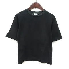 アニエスベー agnes b. Tシャツ カットソー クルーネック 五分袖 0 黒 ブラック /MSのサムネイル