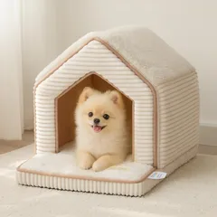 【数量限定】犬クッション 猫ベッド キャットハウス オオガタネコヨウ 小型犬 ペットハウス うさぎ 屋根付き 小動物 寒さ対策 ドーム 洗える 折りたたみ可能 ハウス コンパクト 室内用 猫 小屋 隠れ家 ペットベッド 低い 犬ハウス 人気 かわいい 犬ベッドのサムネイル