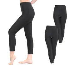 [スマイル ララ] ブラック 10分丈 2枚セット L-XL レディース 日本製 女性 レギンス パンツ スパッツ ストレッチ セット 昼用 短め 標準 足首 昼夜用 ロング ズボン 丈長め ゆったり ロング丈 細く見え [ブラック10分丈2個] [L-XL]