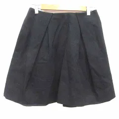 ドゥーズィエムクラス DEUXIEME CLASSE フレアスカート ミニ タック 36 S 黒 ブラック /YKのサムネイル