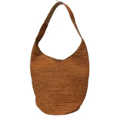 m001L X(100) 未使用 HELEN KAMINSKI CARILLO ラフィアバッグ ワンショルダー キャメル ヘレンカミンスキー カリッロ SUNBURN ナチュラルのサムネイル