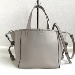 ジェイ&エムデイヴィッドソン ミニベル ショルダーバッグ トートバッグ 2way ハンドバッグ スタッズ レザー アイボリー系 革 ホワイト系のサムネイル