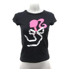 バービー Barbie Tシャツ カットソー 半袖 M 黒 ブラック /YIのサムネイル