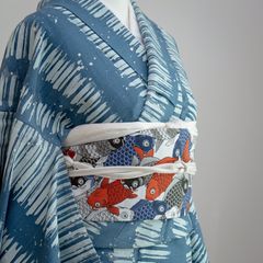 夏のお着物】 洗えるお着物 さんび 紗 小紋 未使用 トールサイズ