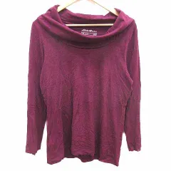 エディーバウアー EDDIE BAUER カットソー オフタートル 長袖 PL L 紫 パープル /YKのサムネイル