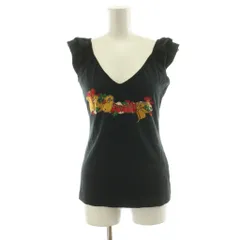 ディー&ジー ドルガバ ドルチェ&ガッバーナ D&G Beachwear カットソー Tシャツ ノースリーブ Vネック ロゴ プリント IT3 黒 ブラック SQB010 /KU ■GY53のサムネイル