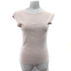 プラステ PLST ニット カットソー フレンチスリーブ M ベージュ /YIのサムネイル