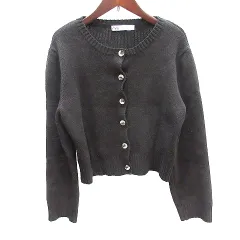 ザラ ZARA ニット カーディガン 長袖 XS 茶 ブラウン /AU