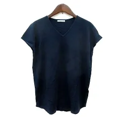 セオリーリュクス theory luxe ニット カットソー Vネック 半袖 38 M 紺 ネイビー /MNのサムネイル