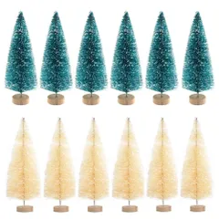 【数量限定】玄関部屋飾り テーブルミニクリスマス飾り オーナメント 自宅商店装飾品 デコレーション 撮影小道具 卓上飾り プレゼント おしゃれ可愛い ミニチュア 木製ベース ミニセット インテリア Christmas tree DIY クリスマスツリー 誕生日のサムネイル