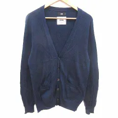 ハレ HARE カーディガン ニット Vネック 長袖 M 紺 ネイビー /YKのサムネイル