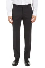 ザネッラ メンズ ボトムス カジュアルパンツ ウール Zanella Parker Stretch Wool Trousers Charcoal チャコールのサムネイル