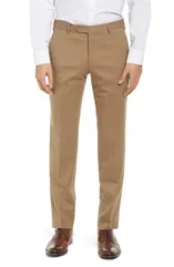 ザネッラ メンズ ボトムス カジュアルパンツ ウール Zanella Parker Stretch Wool Trousers Tan タンのサムネイル