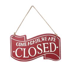 [당일 발송] 목제 플레이트 양면 간판 보드 close 사인 플레이트 인테리어 open 끈 첨부 클로즈 리버시블 멋 오픈 가게/카페/레스토랑/잡화점용 BTtime (레드)