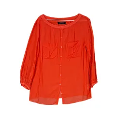 Club Monaco クラブモナコ レディース フェミニン オーバーサイズ シフォンブラウス 90 オレンジ 07708のサムネイル