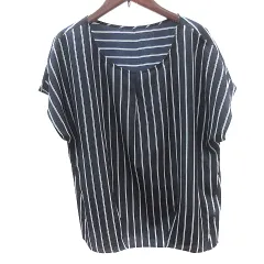 リフレクト Reflect シャツ ブラウス ストライプ フレンチスリーブ 15 XXL 紺 ネイビー /AUのサムネイル