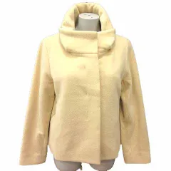 クードシャンス CdeC COUP DE CHANCE スタンドカラージャケット 総裏地 ウール カシミヤ混 38 M 黄色 イエロー /YKのサムネイル