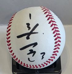 美品】岸田行倫選手 3/27開幕戦投げ入れ直筆サインボール 直筆サイン