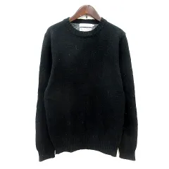 ビームスライツ BEAMS Lights ニット セーター 長袖 肘当て エルボーパッチ ウール M 黒 ブラック /MNのサムネイル
