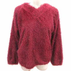 メルローズ MELROSE CLAIRE ニット セーター シャギー 長袖 赤 レッド /YKのサムネイル