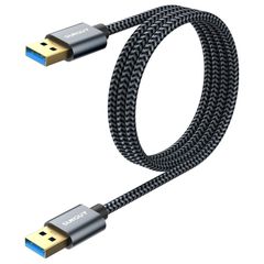 【人気商品】USB3.0 ケーブル SUNGUY USBケーブル 5Gbps高速データ転送 タイプAオス- Aオス 金メッキコネクタ 高耐久性 ナイロン編み DVDプレーヤー、ハードディスクドライブなどの機種に適用 -1m