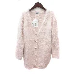 ダズリン dazzlin カーディガン ニット シャギー F ピンク /MNのサムネイル