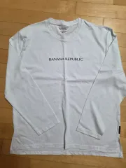 バナナリパブリック 長袖Tシャツ 白のサムネイル