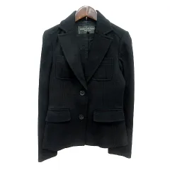 ボディドレッシングデラックス BODY DRESSING Deluxe テーラードジャケット シングル 総裏地 ウール アンゴラ混 36 S 黒 ブラック /MNのサムネイル