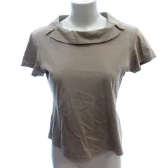ハナエモリ HANAE MORI SPORTS PRIMATTIVO カットソー Tシャツ ローカラー 半袖 M ベージュ /AU ●RYのサムネイル