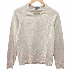 シーケーカルバンクライン ck Calvin Klein ニット カットソー Vネック 長袖 ウール M ベージュ /YKのサムネイル