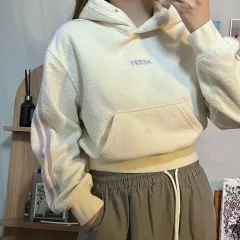 正規品 NERDY バニラ パープルロゴ フリース クロップド フーディー Tシャツ XSのサムネイル