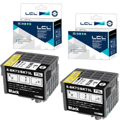 【人気商品】エプソン用 LCL ICBK73 顔料 互換インクカートリッジ (2パック ブラック) 対応機種： PX-K150 PX-S155のサムネイル