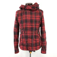 JACKROSE/ジャックローズ★ジップアップパーカー【46/メンズM/赤×黒/red×black/チェック柄】アウター/コート/Tops/hoodie/jacket◆BJ175-dのサムネイル