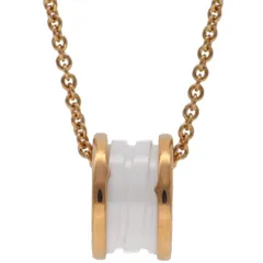 【中古】 BVLGARI ブルガリ ビー・ゼロワン ネックレス 346082 K18PG ホワイトセラミック ピンクゴールド ペンダント ビーゼロワン 24035084 RSのサムネイル