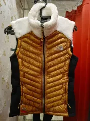 THE NORTH FACE ザノースフェイス レディース ダウン ベスト GOLD ファー トリミング 80サイズのサムネイル